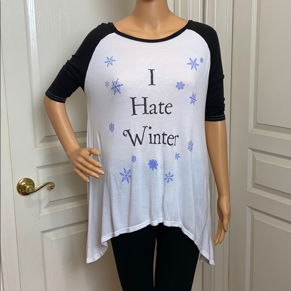 Jac Vanek I Hate Winter T-Shitt Size Large